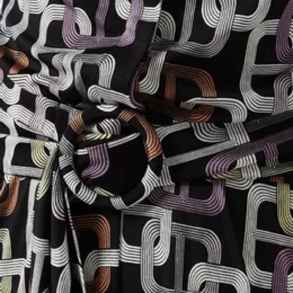 MARELLA Multicolor Geometric Long Sleeve Dress - Picture 5 of 8